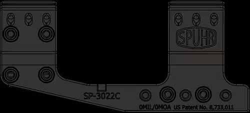 SPUHR ISMS PICATINNY Festmontage mit Verl�ngerung, 30mm Ringe, ohne Vorneigung
