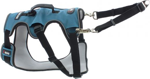 I-DOG Geschirr COMFORT blau/grau