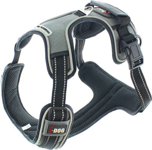 I-DOG Geschirr STYLE grau