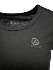 ANAR Damen Merinowolle-T-Shirt GALDA schwarz